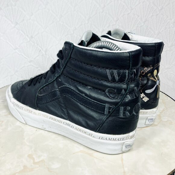 Vans Sk8 Hi Divine Platform Sneakers Women 6.5 Black Leather Streetwear Y2k Shoe - Picture 7 of 12